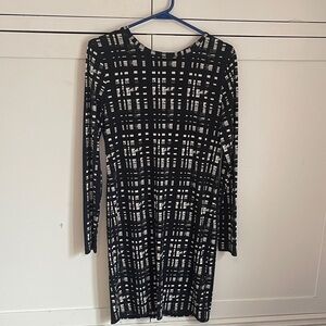 MICHAEL Michael Kors Black and White Geometric Dress